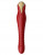 Красный вибратор King с функцией возвратно-поступательных движений - 30,2 см.